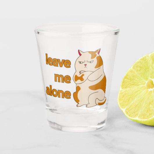 Verre A Shot Moody Grosse cat me laisse tranquille (Devant)