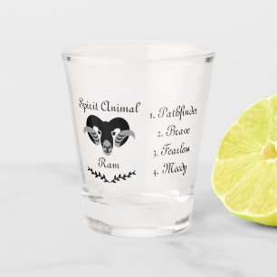 Verre A Shot Moody Tribal Aries Totem Spirit Animal