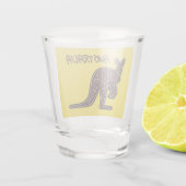 Verre A Shot Mosaïque autochtone de Kangaroo (Dos)