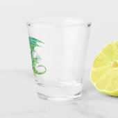 Verre A Shot Mosaïque Extraordinaire de dragon vert (Droite)