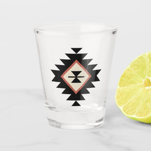 Verre A Shot Motif Aztec (Devant)