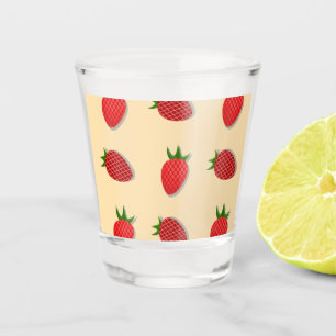 Verre A Shot Motif de fraises pour les fruits à l'été bonnes vi