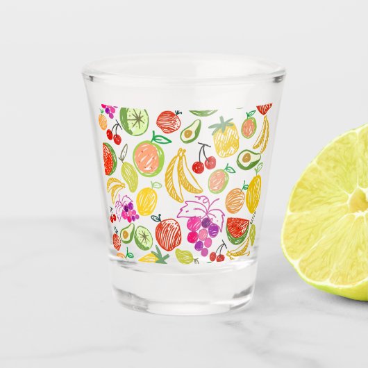 Verre A Shot Motif de fruits (Devant)