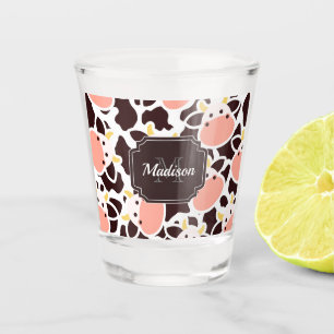 Verre A Shot Motif de vache mûre