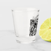Verre A Shot Motif d'encre d'alcool noir blanc Customisé (Gauche)
