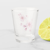 Verre A Shot Motif en fleurs de cerisier rose (Dos)