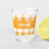 Verre A Shot Motif En vichy jaune (Devant)