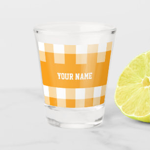 Verre A Shot Motif En vichy jaune