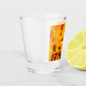 Verre A Shot Motif Feu Et Flames (Gauche)