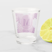 Verre A Shot Motif Floral violet monogramme (Dos)