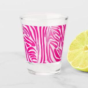 Verre A Shot Motif imprimé zèbre rose