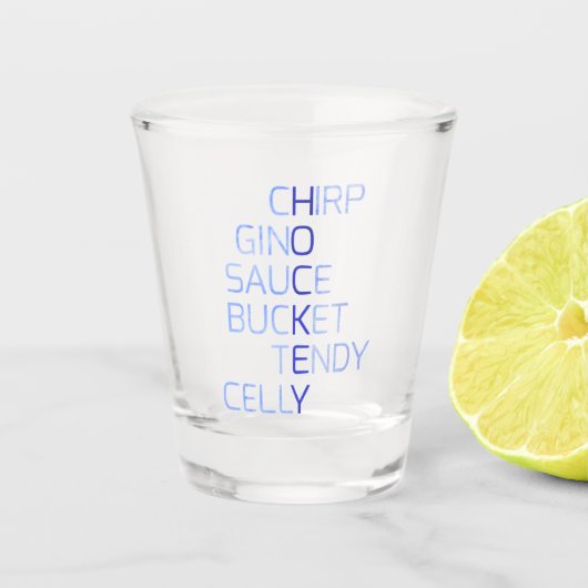 Verre A Shot Mots D'Épingle De Hockey, Gino, Celly, Tendances (Devant)