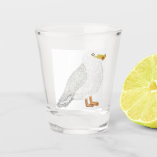 Verre A Shot Mouette heureuse moderne avec frites