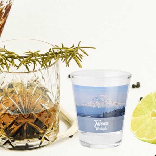 Verre A Shot Mount Rainier et Puget Sound, Tacoma, Washington