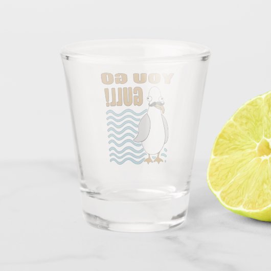 Verre A Shot Moustache Seagull You Go Gull (Dos)