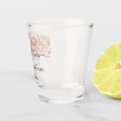 Verre A Shot Mr mrs jeunes mariés rose gold paillettes mariage (Droite)