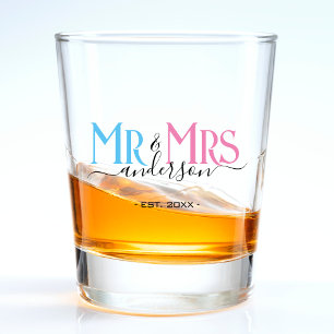 Verre A Shot Mr & Mrs NewlyWedding Favor