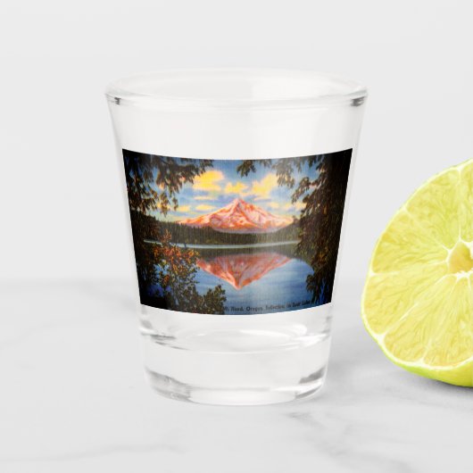 Verre A Shot Mt Hood, Oregon Crystal Clear Lac perdu (Devant)