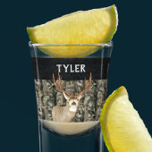 Verre A Shot Mule Deer Camo Nom Cool Chasse Buck Antlers