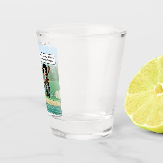 Verre A Shot Musique Diffusion Funny Pun Shot Glass (Droite)