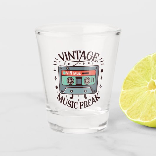 Verre A Shot Musique vintage Freak (Devant)