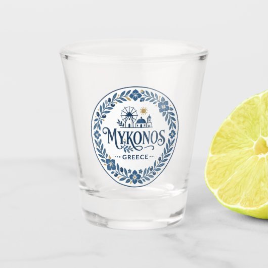 Verre A Shot Mykonos Grèce (Devant)