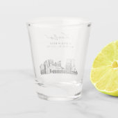 Verre A Shot Myrtle Beach Wedding Favor Cheers Shot Glass (Dos)