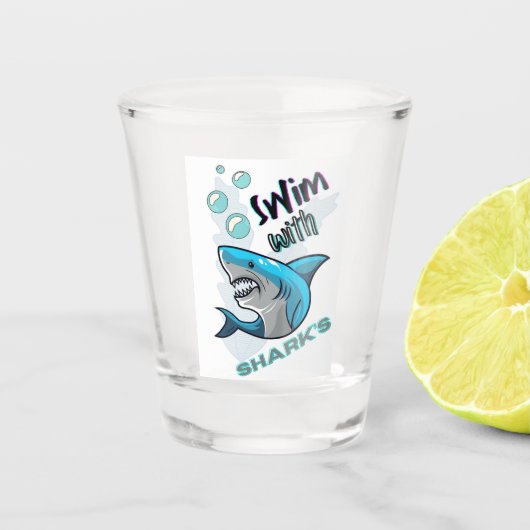 Verre A Shot nager avec des requins (Devant)