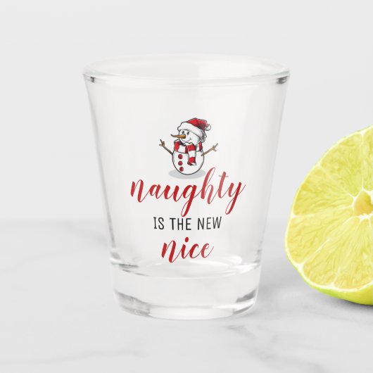 Verre A Shot Naughty Est Le Nouvel Homme De Neige Nice | Noël (Devant)