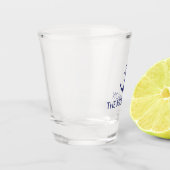 Verre A Shot Nautical Custom Boat Name Marine bleu ancre (Gauche)