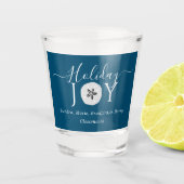 Verre A Shot Nautique foncé Turquoise bleu joyeux Sable dollar  (Devant)