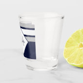 Verre A Shot Nautique moderne Marine Bleu Gris Gris Gris Gris R (Droite)