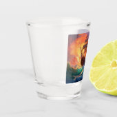 Verre A Shot Navire À Voile Sur Une Mer Tempérée (Gauche)