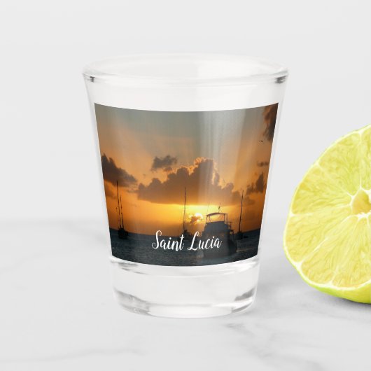 Verre A Shot Navires et Sunset Tropical Seascape (Devant)
