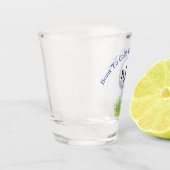 Verre A Shot Né Au Golf. Golf Ball Et Tee. (Gauche)