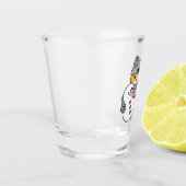 Verre A Shot Neige beaucoup amusant Chat hiver vacances Design (Gauche)