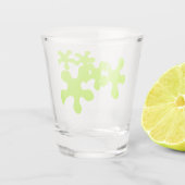 Verre A Shot néon vert slime fun (Dos)
