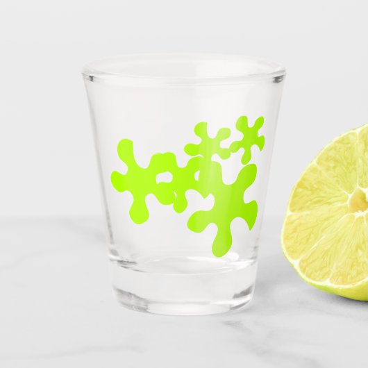 Verre A Shot néon vert slime fun (Devant)