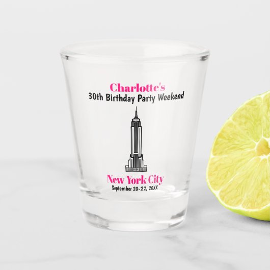 Verre A Shot New York City Bachelorette Party Favoriser le voya (Devant)
