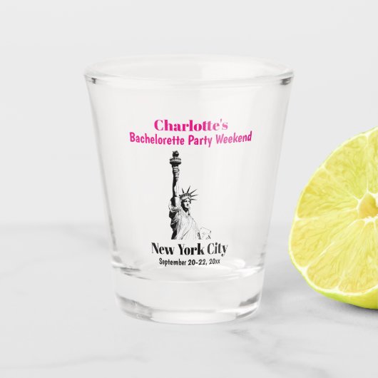 Verre A Shot New York City Bachelorette Party Favoriser le voya (Devant)