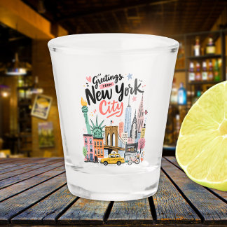 Verre A Shot New York City NYC Skyline Souvenir