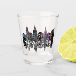 Verre A Shot New York dans le graffiti Tiré