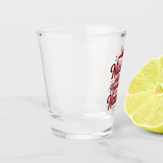 Verre A Shot Nice Until Proven Naughty Snarky Christmas Wine (Gauche)