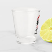 Verre A Shot Noël amusant Père Noël voir l'art du mot (Gauche)
