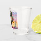 Verre A Shot Noël dans le désert Sud-Ouest Saguaro Cactus (Droite)