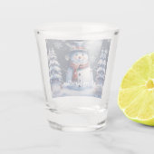 Verre A Shot Noël de la forêt d'hiver (Dos)