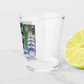 Verre A Shot Noël de la forêt d'hiver | Green (Droite)