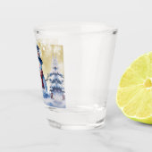 Verre A Shot Noël de la forêt d'hiver | Or (Droite)