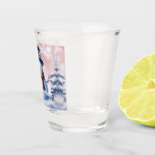 Verre A Shot Noël de la forêt d'hiver | Rose (Droite)