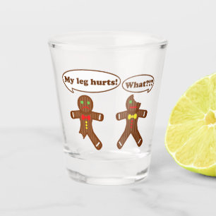 Verre A Shot Noël d'humour de pain d'épice de vacances